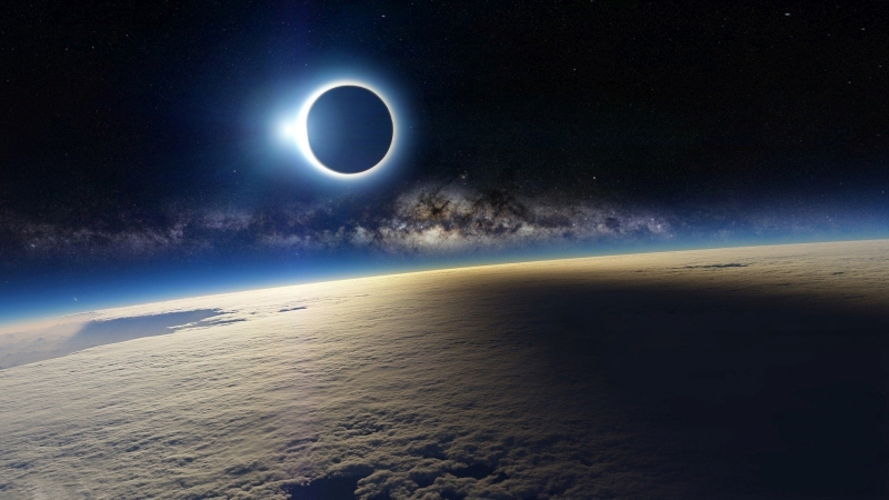 earth and moon solar eclipse