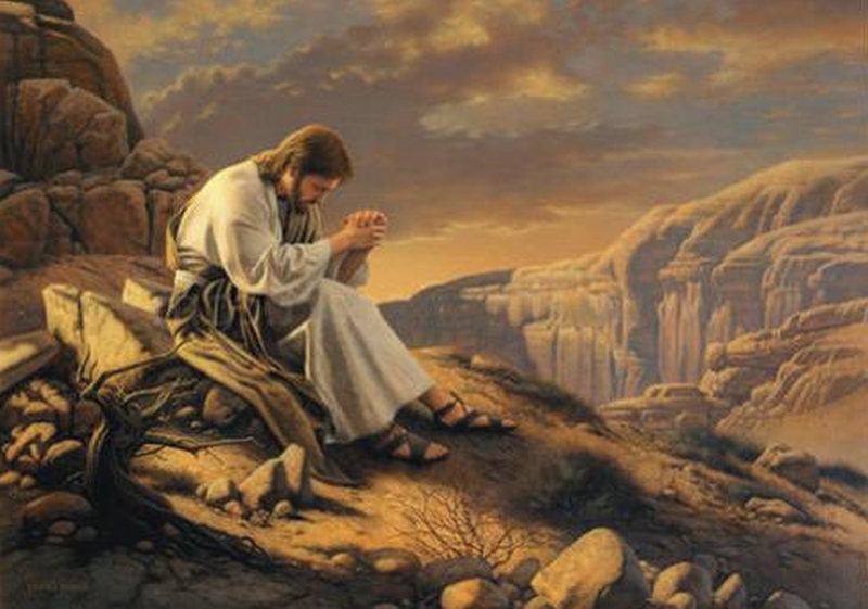 jesus-praying-alone-on-mountain