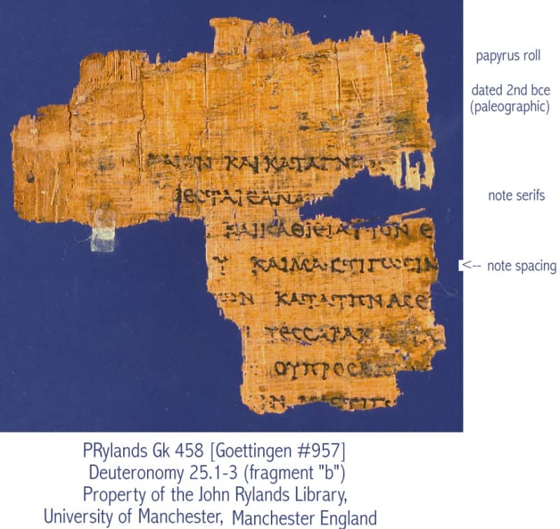 Papyrus Rylands 458b